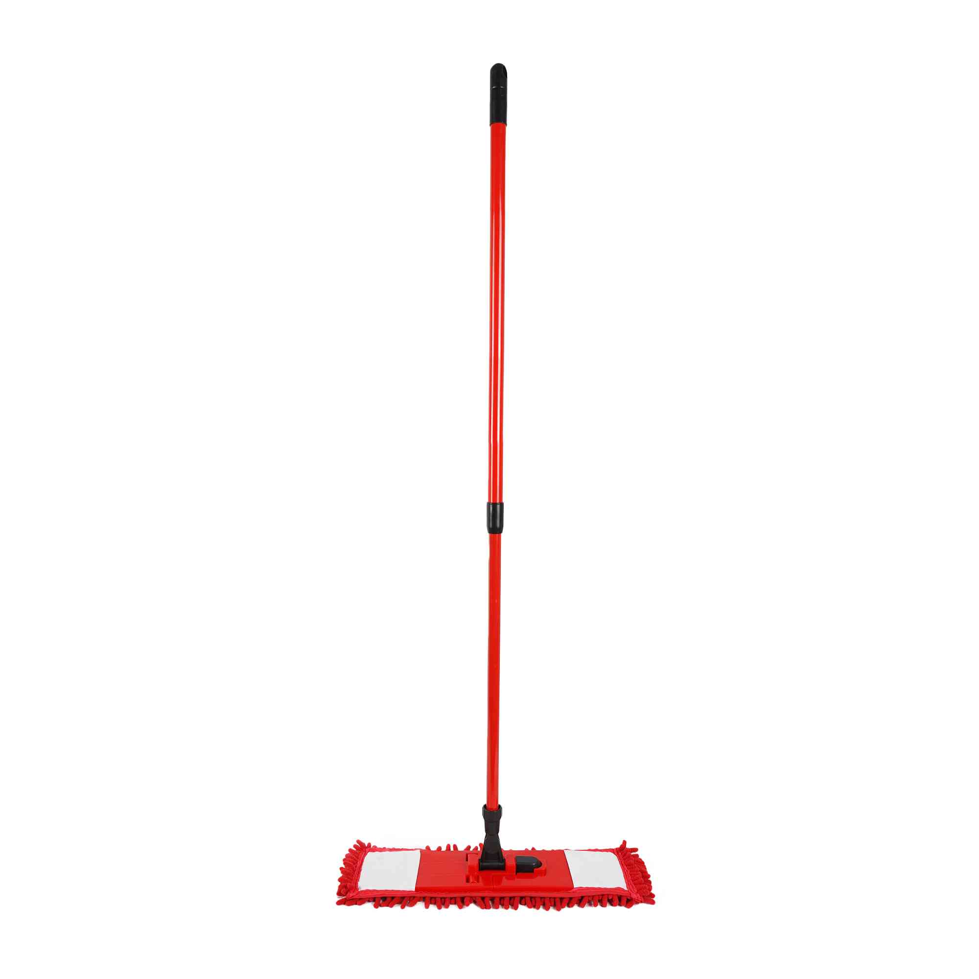 Швабра для прибирання, основа з мікрофібри 44 см "1000 пальців", ручка телескоп 120 см (червона) Eco Fabric